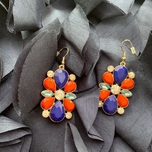 Multi color dangle earring